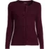 Women's Petite Long Sleeve Micro Rib Lace Trim Button Through Cardigan, Front