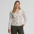 Women's Long Sleeve Micro Rib Lace Trim Button Through Cardigan, Front