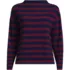 Women's Plus Size Long Sleeve Mariner Funnel Neck Top, Front