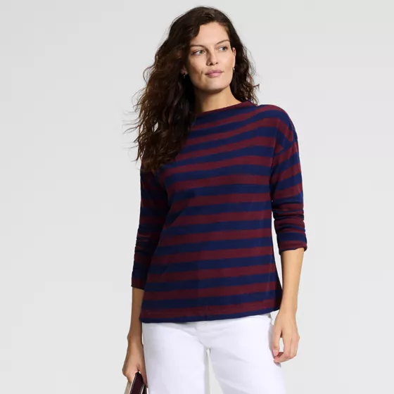 Women's Long Sleeve Mariner Funnel Neck Top - primary