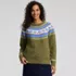 Women's Fuzzy Bobble Fairisle Sweater, Front