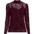 Women's Long Sleeve Sheer Layering Turtleneck, Front