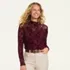 Women's Long Sleeve Sheer Layering Turtleneck, alternative image