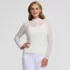 Women's Long Sleeve Sheer Layering Turtleneck, Front