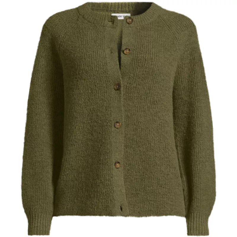 Women's Fuzzy Shaker Cardigan Sweater, Front