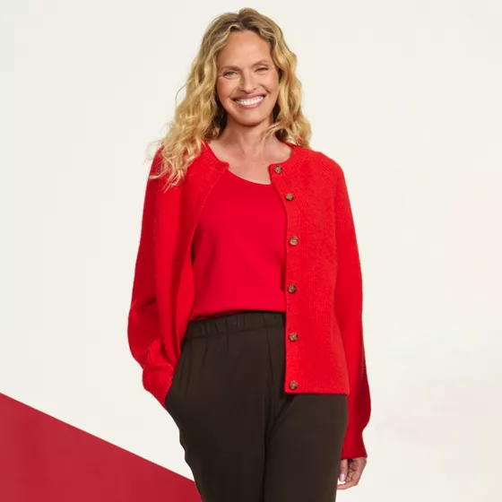 Women's Fuzzy Shaker Cardigan Sweater - primary