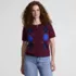 Women's CashTouch Jacquard Ribbed Cuff Cardigan Sweater, Front