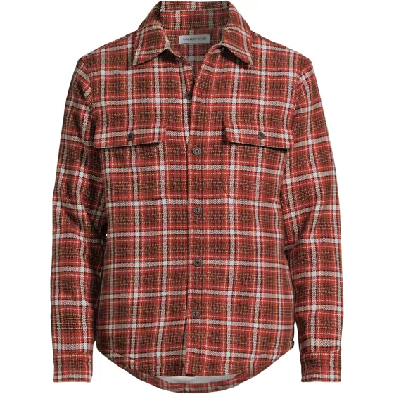 Men's Sherpa Lined Rain Defense Authentic Flannel Shirt Jacket - primary