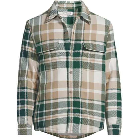 Men's Sherpa Lined Rain Defense Authentic Flannel Shirt Jacket - primary