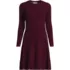 Women's Cotton Blend Cable Fit and Flare Mini Sweater Dress, Front