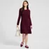Women's Cotton Blend Cable Fit and Flare Mini Sweater Dress, alternative image