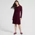 Women's Cotton Blend Cable Fit and Flare Mini Sweater Dress, Front