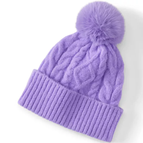 Women's CashTouch Cable Knit Beanie Hat - primary