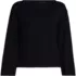 Women's Bracelet Sleeve Supima Cotton Boat Neck Flare Sleeve Top, Front