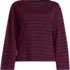 Women's Plus Size Bracelet Sleeve Supima Cotton Boat Neck Flare Sleeve Top, Front