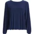 Women's Long Sleeve Silky Knit V-Neck Blouson Top, alternative image