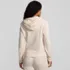 Women's Long Sleeve Waffle Hooded Pullover, Back