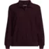 Women's Long Sleeve Honeycomb Pique Banded Hem Polo, Front