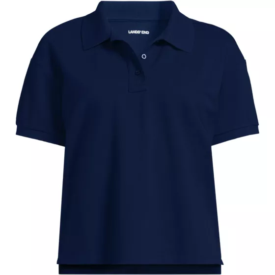 Women's Short Sleeve Pique Boxy Polo - primary
