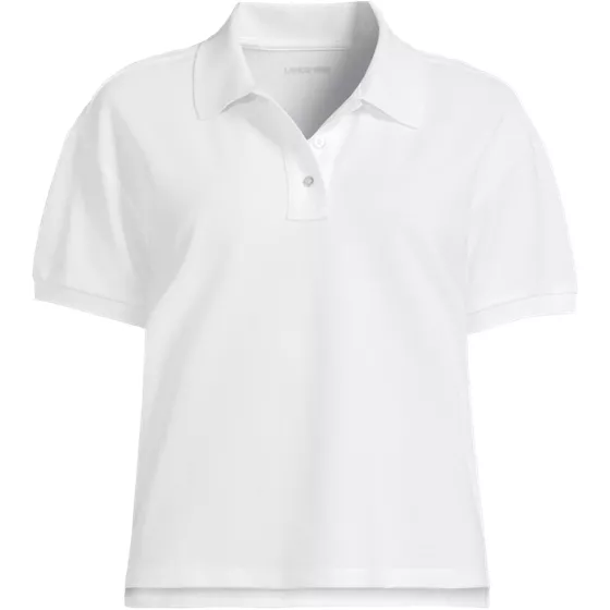 Women's Plus Size Short Sleeve Pique Boxy Polo - primary
