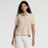 Women's Short Sleeve Pique Boxy Polo, Front