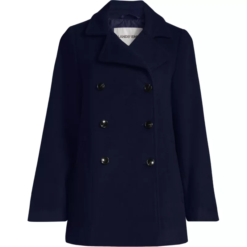 Women's Plus Size Wool Peacoat, Front