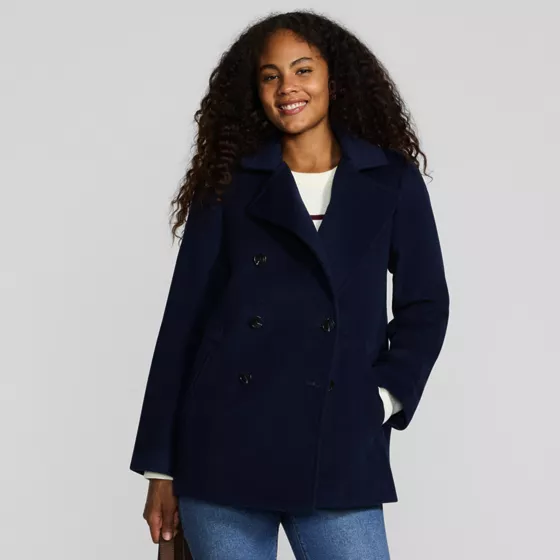 Women's Wool Peacoat - primary
