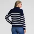 Women's Cotton Button Up Henley Sweater, Back