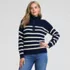 Women's Cotton Button Up Henley Sweater, Front