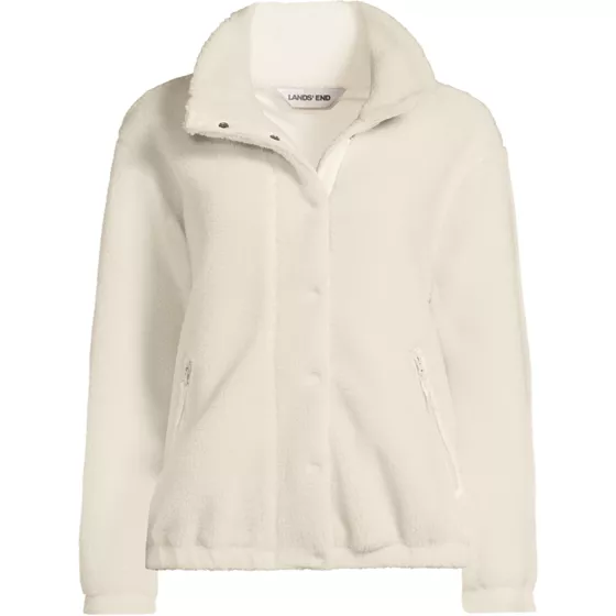 Women's Sherpa Fleece Snap Front Jacket - primary