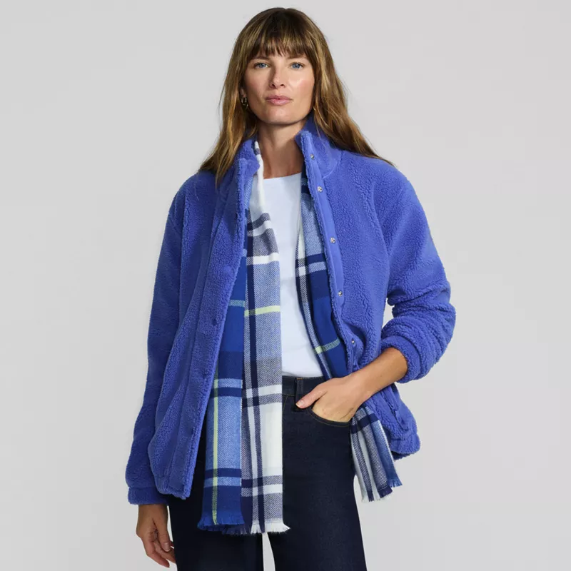 Women's Sherpa Fleece Snap Front Jacket, alternative image