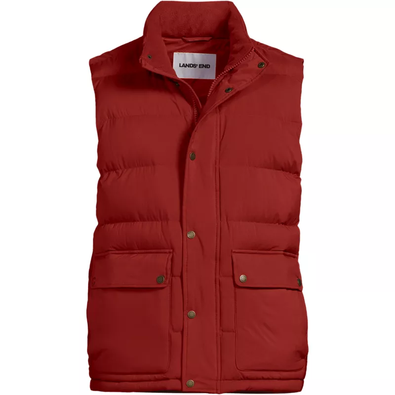 Men's Tall Wide Channel Down Vest, Front