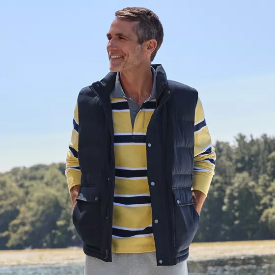 Men's Wide Channel Down Vest - primary