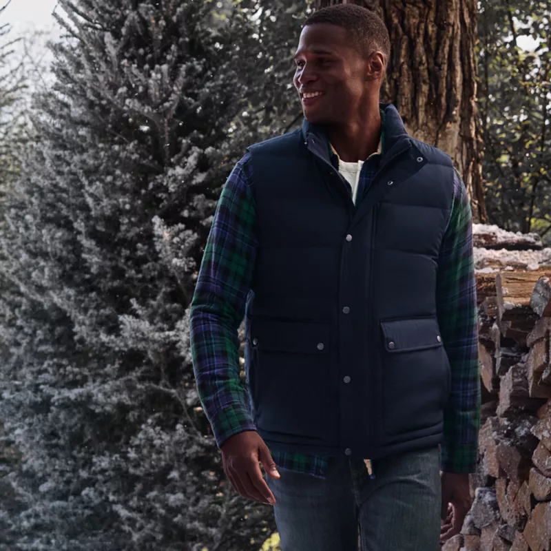 Men's Wide Channel Down Vest, alternative image