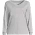 Women's Long Sleeve Cotton V-Neck Tee, Front