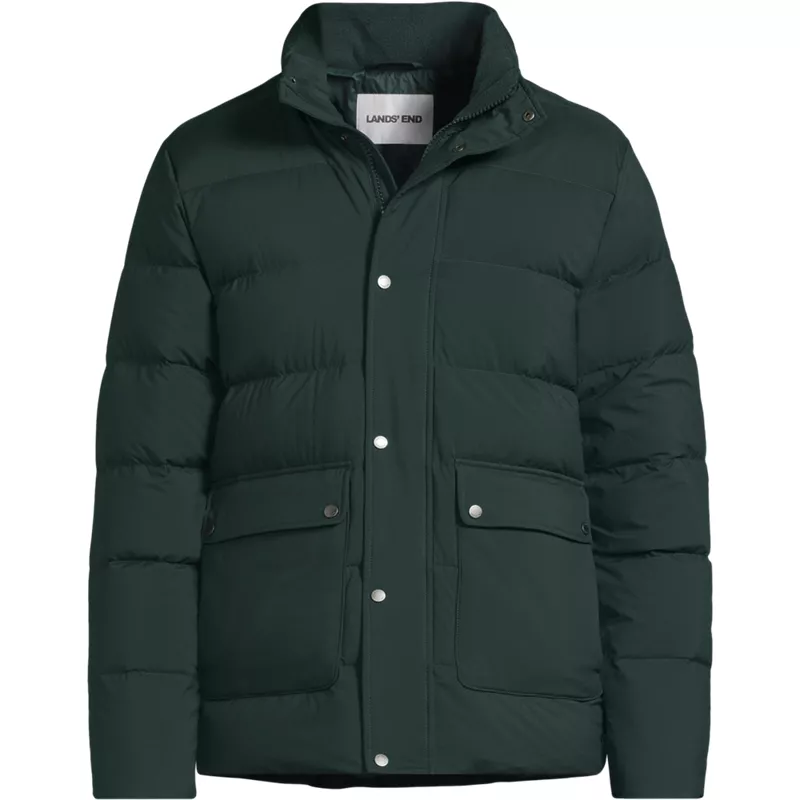 Men's Wide Channel Patch Pocket Down Jacket, Front