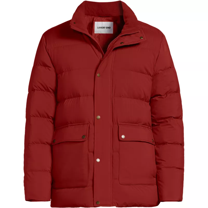Men's Wide Channel Patch Pocket Down Jacket, Front