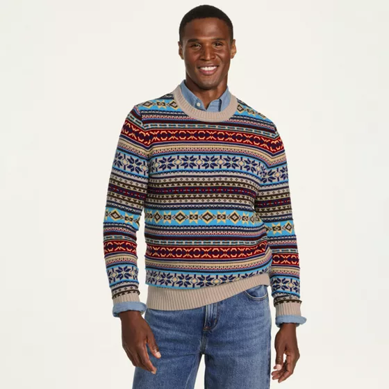 Men's Long Sleeve Drifter Fair Isle Crewneck - primary