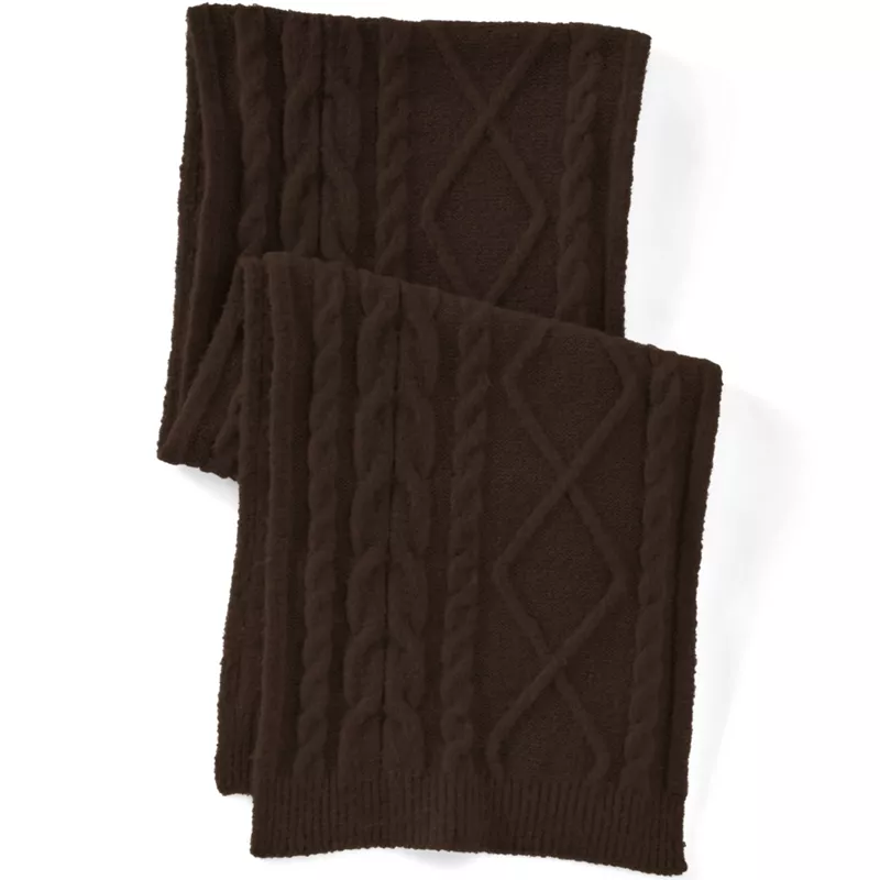 Women's CashTouch Cable Knit Scarf, Front