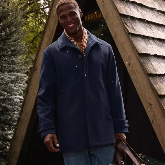 Men's Wool Car Coat - primary