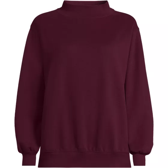 Women's Long Sleeve Serious Sweats Mock Neck Sweatshirt - primary