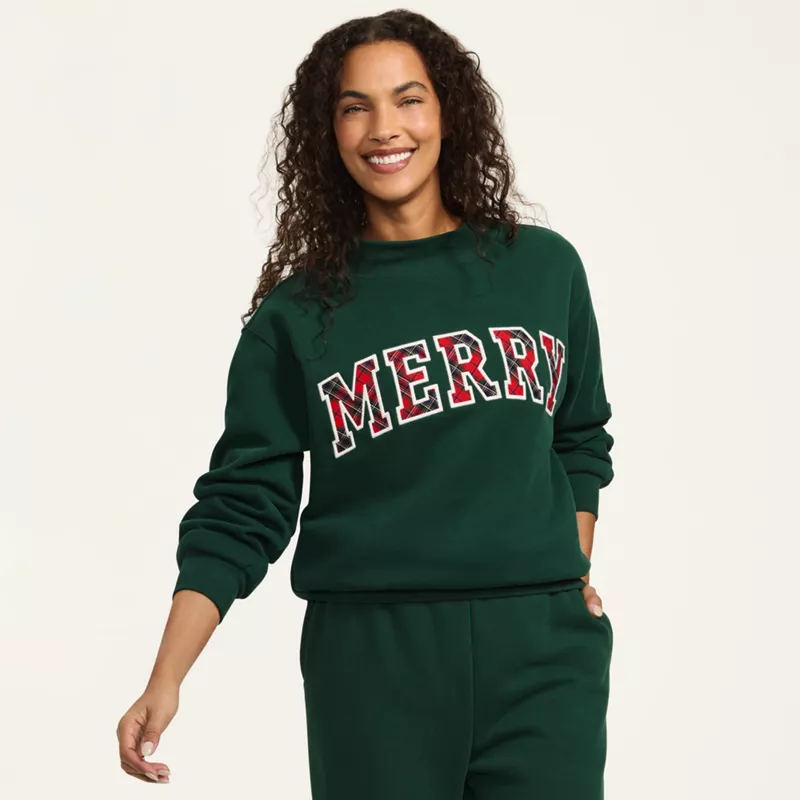 Women's Long Sleeve Serious Sweats Mock Neck Sweatshirt, alternative image