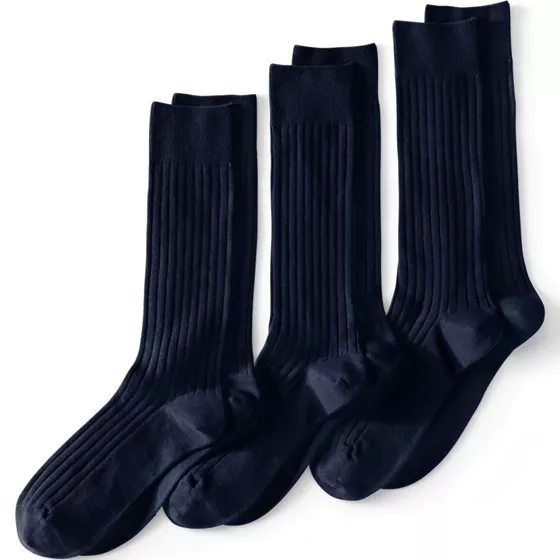 Men's Dress Rib Trouser Socks 3 Pack - primary