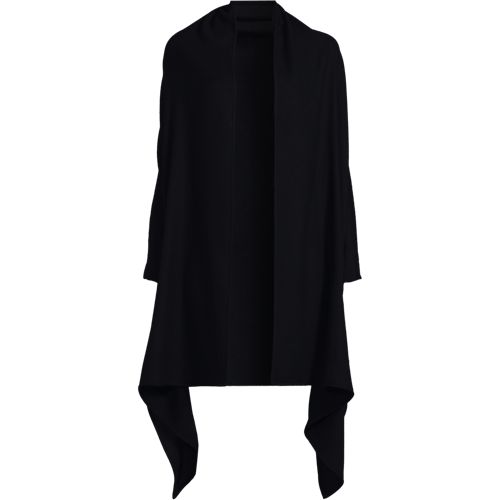 CashTouch Cape Scarf, Women, size: one size, regular, Black, Polyester, by Lands' End