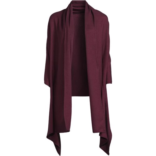 CashTouch Cape Scarf, Women, size: one size, regular, Red, Polyester, by Lands' End