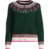 Women's Drifter Fair Isle Raglan Sleeve Cardigan Sweater, Front