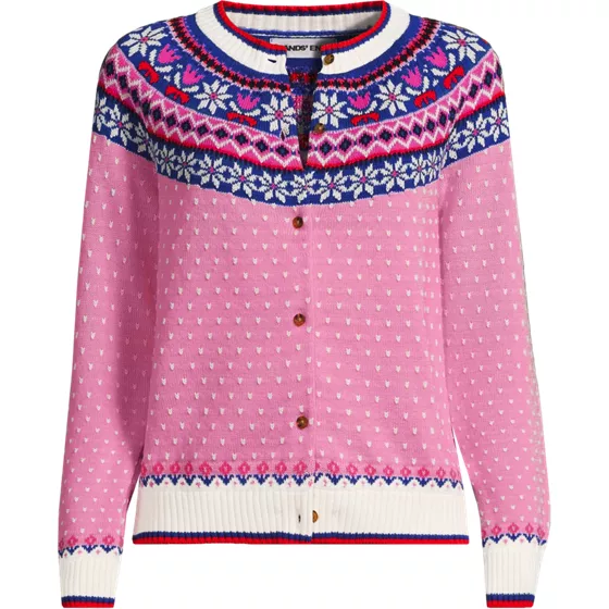 Women's Drifter Fair Isle Raglan Sleeve Cardigan Sweater - primary