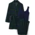 Women's Waffle 3 Piece Pajama Set - Tank Pants and Cardigan Robe, Front