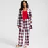 Women's Waffle 3 Piece Pajama Set - Tank Pants and Cardigan Robe, alternative image