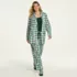 Women's Petite Waffle 3 Piece Pajama Set - Tank Pants and Cardigan Robe, alternative image